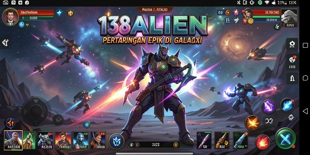 Screenshot utama 138ALIEN menampilkan aksi pertarungan yang mendebarkan.