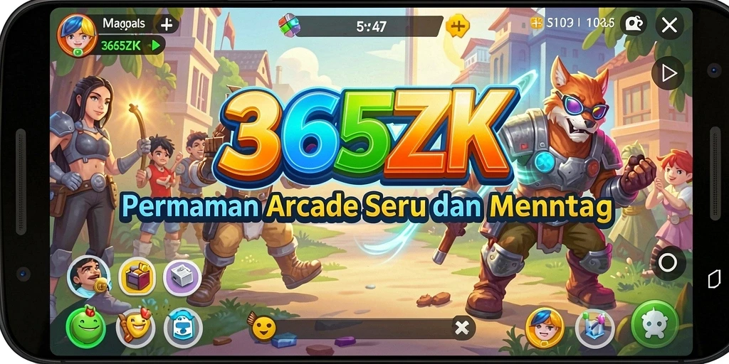 Tampilan gameplay seru dari 365ZK dalam aksi penuh warna.