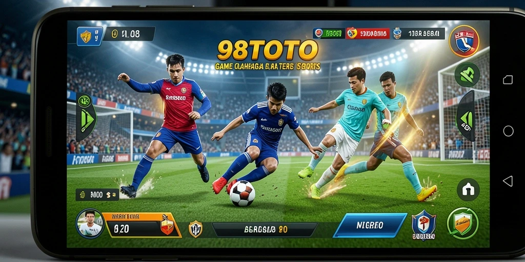Screenshot gameplay menampilkan momen seru dalam pertandingan olahraga.
