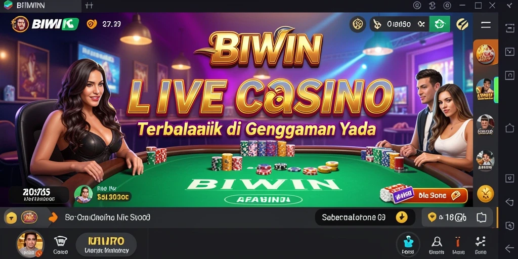 Screenshot gameplay Live Casino yang mendebarkan di BIWIN.