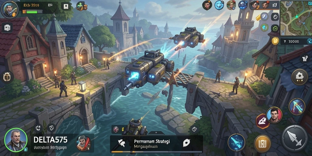 Screenshot gameplay <strong>DELTA575</strong> menampilkan taktik yang intens dan pertempuran seru.