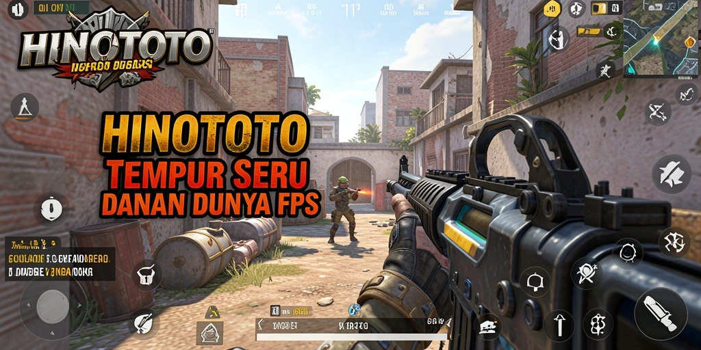 Screenshot gameplay HINOTOTO menampilkan pertempuran yang intens.