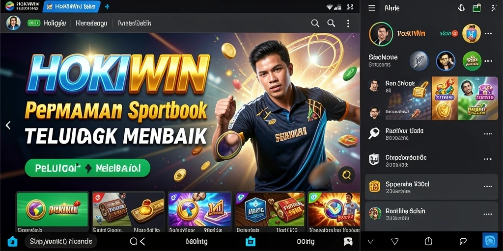 Tampilan gameplay HOKIWIN yang menarik dengan fitur taruhan olahraga.