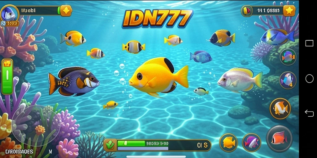 Tampilan menarik gameplay Tembak Ikan dalam IDN777.
