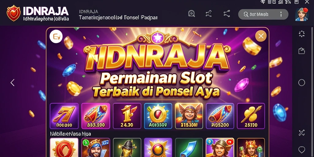 Tampilan gameplay Slot yang menarik dan penuh warna di IDNRAJA.