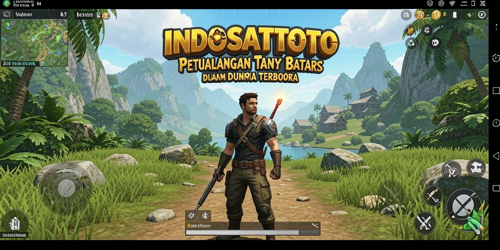 Screenshot gameplay INDOSATTOTO menampilkan eksplorasi dunia terbuka yang mendebarkan.
