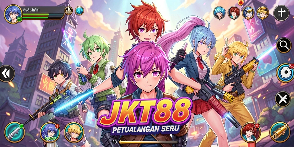 Tampilan gameplay JKT88 yang menakjubkan dengan karakter Anime.