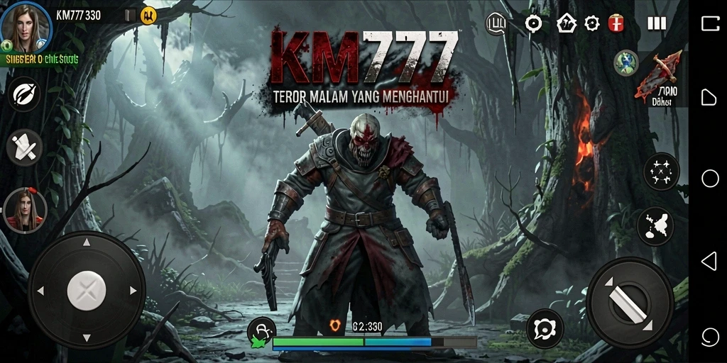 Tampilan gameplay KM777 yang menakutkan dan mencekam.