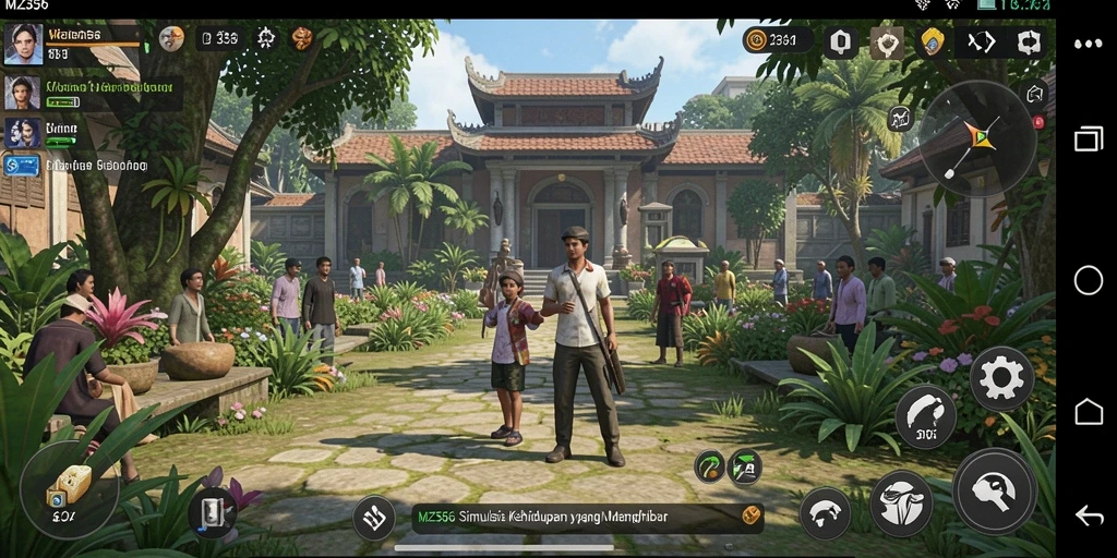 Tampilan gameplay yang menarik dan penuh warna di MZ356.