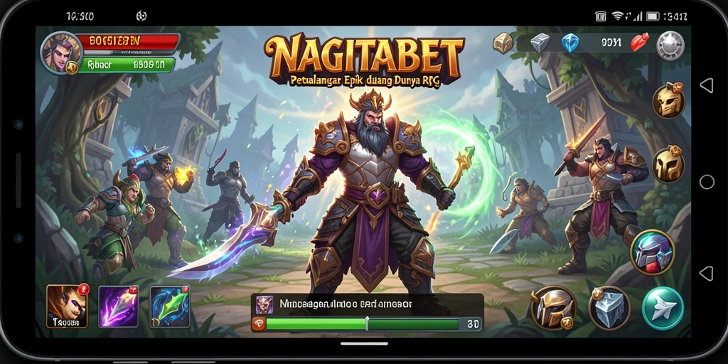 Screenshot menampilkan aksi seru dalam pertarungan RPG di NAGITABET.