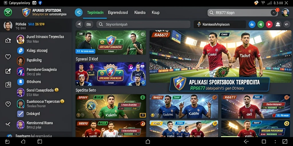 Tampilan menarik dari gameplay Sportsbook RP6677.