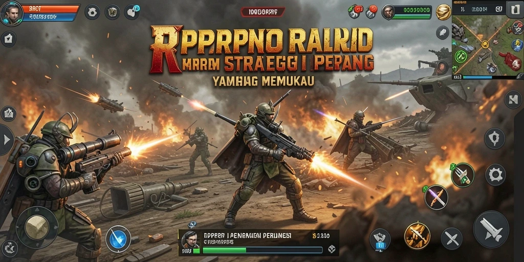 Tampilan gameplay RPRPRP yang menegangkan saat perang antar kerajaan.