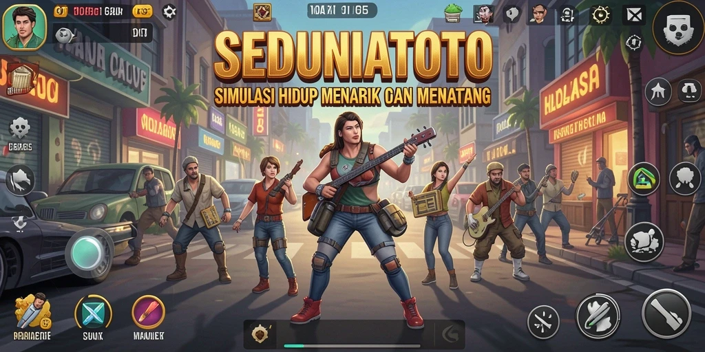 Screenshot SEDUNIATOTO yang menampilkan gameplay simulasi yang menarik.