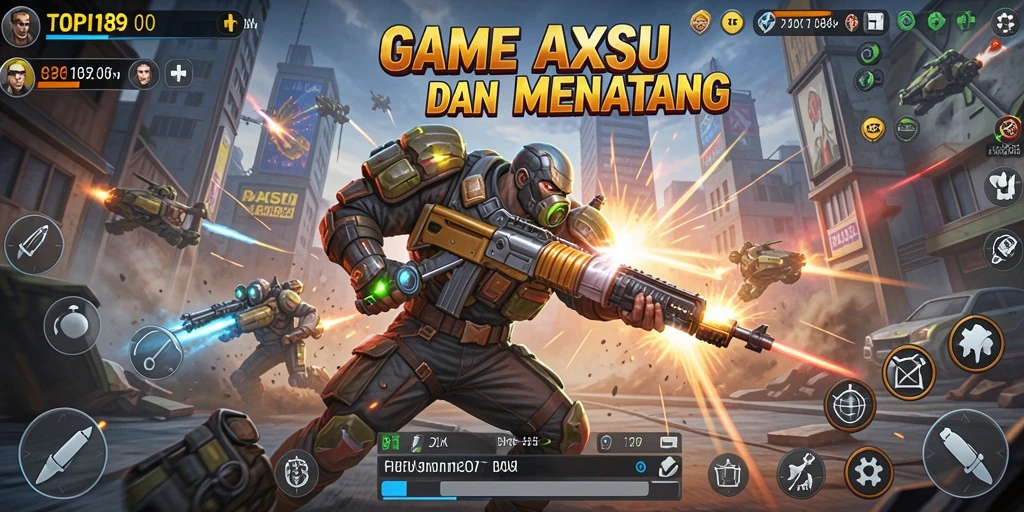 Screenshot menampilkan gameplay aksi yang mendebarkan di TOPI189.