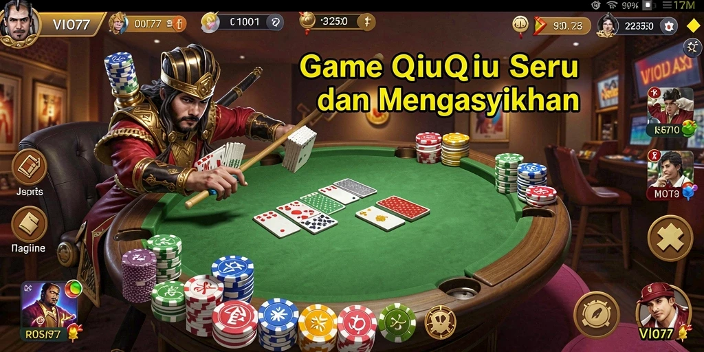 Tampilan gameplay QiuQiu yang menarik dan interaktif.
