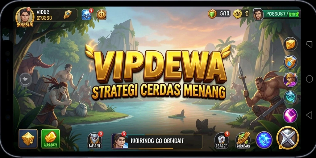 Tangkapan layar utama gameplay VIPDEWA menunjukkan pertempuran strategi yang mendebarkan.