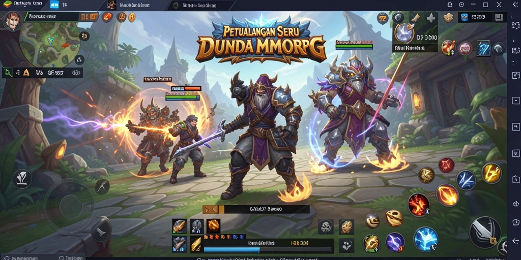 Tampilan gameplay W67 dengan aksi seru dalam dunia MMORPG.